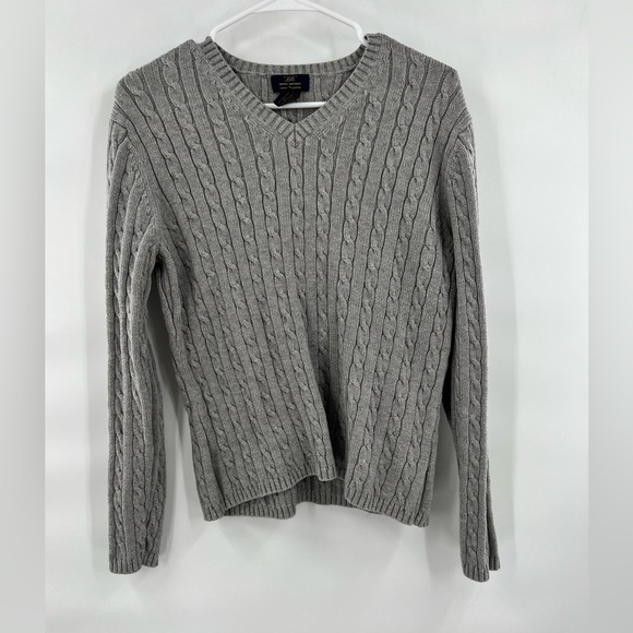 Brooks Brothers Sweaters - 346 Brooks Brothers grey cable knit sweater size XL